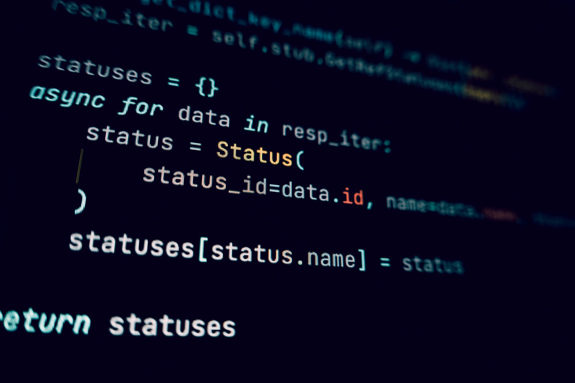 Code on a dark-theme screen